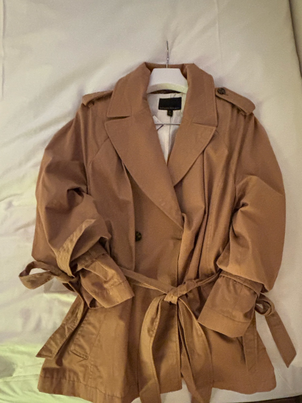 Banana Republic Tan Trench Coat with Tie Belt - Picture 7 of 9